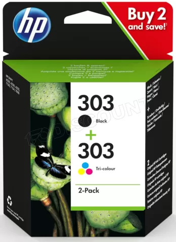 Photo de Pack 2 Cartouches d'encre HP 303 (Noir + Couleurs)