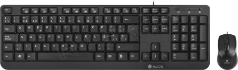 Photo de Pack 2en1 (Clavier/Souris) NGS Cocoa (Noir)