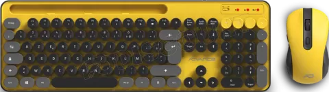 Photo de Pack 2en1 (Clavier/Souris) sans fil Advance Pep'S (Jaune/Noir)