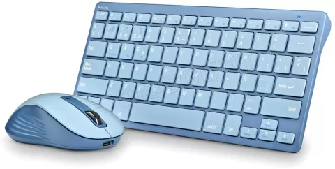 Photo de Pack 2en1 (Clavier/Souris) sans fil Bluetooth NGS Fantasy (Bleu)