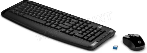 Photo de Pack 2en1 (Clavier/Souris) sans fil HP 300 (Noir)