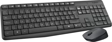 Photo de Pack 2en1 (Clavier/Souris) sans fil Logitech MK235 (Noir)