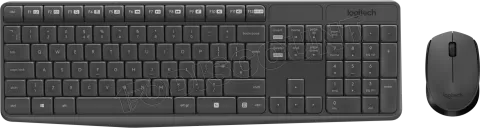 Photo de Pack 2en1 (Clavier/Souris) sans fil Logitech MK235 (Noir)