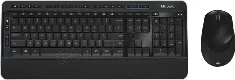 Photo de Pack 2en1 (Clavier/Souris) sans fil Microsoft Wireless Desktop 3050 (Noir)