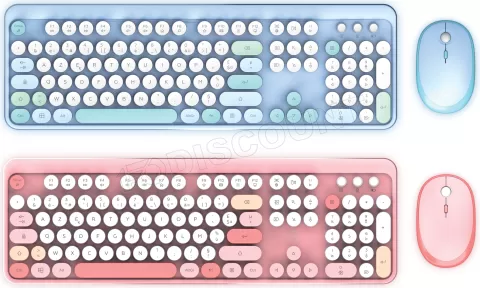 Photo de Pack 2en1 (Clavier/Souris) sans fil Mobility Lab Pure Color (Bleu)