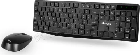 Photo de Pack 2en1 (Clavier/Souris) sans fil NGS Allure (Noir)