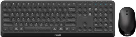 Photo de Pack 2en1 (Clavier/Souris) sans fil Philips Duo 4000-19 (Noir)