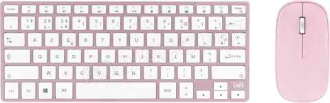 Photo de Pack 2en1 (Clavier/Souris) sans fil T'nB iClick (Rose)