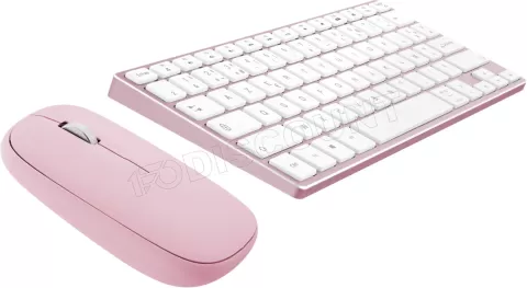 Photo de Pack 2en1 (Clavier/Souris) sans fil T'nB iClick (Rose)