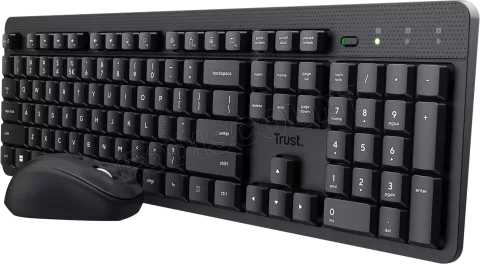 Photo de Pack 2en1 (Clavier/Souris) silencieux sans fil Trust Ody II (Noir)