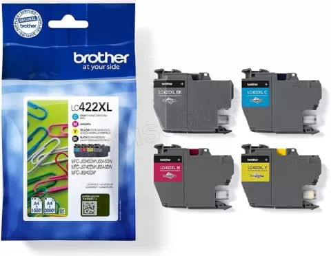 Photo de Pack 4 cartouches d'encre Brother LC-422 XL (Noir + Couleurs)