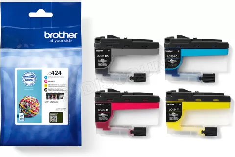 Photo de Pack 4 cartouches d'encre Brother LC-424 VAL (Noir + Couleurs)