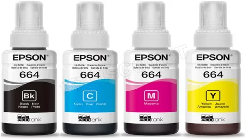 Photo de Pack 4 Cartouches d'encre Epson EcoTank 664 (Noir + Couleurs)