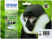 Photo de Pack 4 cartouches d'encre Epson Singe T0895 (Noir + Couleurs)