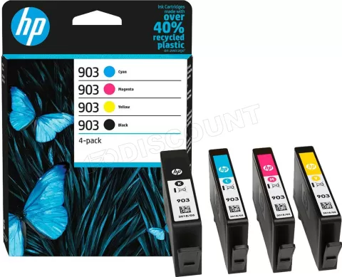 Photo de Pack 4 Cartouches d'encre HP 903 (Noir + Couleurs)