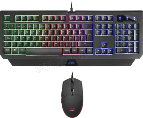 Photo de Pack Gamer 2en1 (Clavier/Souris) Mars Gaming MCP100 RGB (Noir)