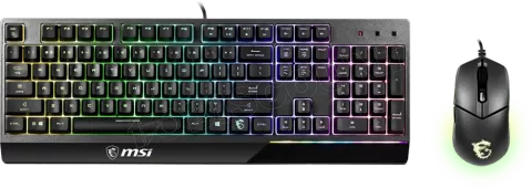 Photo de Pack Gamer 2en1 (Clavier/Souris) MSI Vigor GK30 Combo RGB (Noir)