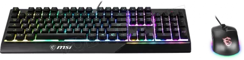 Photo de Pack Gamer 2en1 (Clavier/Souris) MSI Vigor GK30 Combo RGB (Noir)