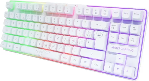 Photo de Pack Gamer 3en1 (Calvier/Souris/Tapis) Mars Gaming MCPWTKL (Blanc)
