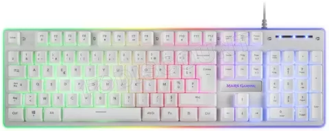 Photo de Pack Gamer 3en1 (Clavier/Souris/Tapis) Mars Gaming MCPX RGB (Blanc)