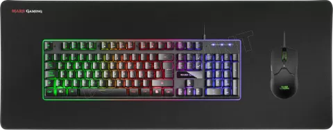 Photo de Pack Gamer 3en1 (Clavier/Souris/Tapis) Mars Gaming MCPX RGB (Noir)