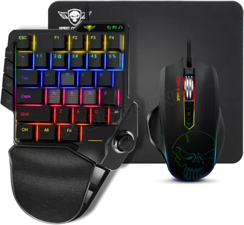 Photo de Pack Gamer 3en1 (Pad/Souris/Tapis) Spirit of Gamer Xpert G900 RGB (Noir)