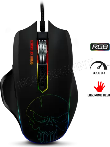 Photo de Pack Gamer 3en1 (Pad/Souris/Tapis) Spirit of Gamer Xpert G900 RGB (Noir)