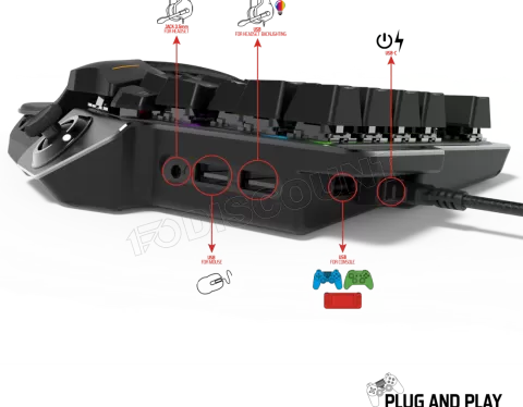 Photo de Pack Gamer 3en1 (Pad/Souris/Tapis) Spirit of Gamer Xpert G900 RGB (Noir)