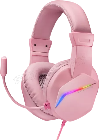 Photo de Pack Gamer 4en1 (Clavier/Souris/Casque/Tapis) Mars Gaming MCP-RGB3 (Rose)