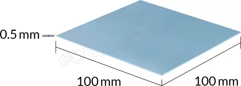 Photo de Pad Thermique Arctic TP-3 100x100x0,5mm (Bleu)