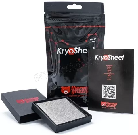 Photo de Pad Thermique Thermal Grizzly KryoSheet 50x50x0,2 mm (Gris)