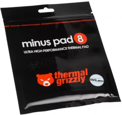 Photo de Pad Thermique Thermal Grizzly Minus Pad 8 100x100x1,5mm (Rose)