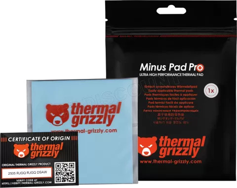 Photo de Pad Thermique Thermal Grizzly Minus Pad Pro 100x100x1,5mm (Gris)