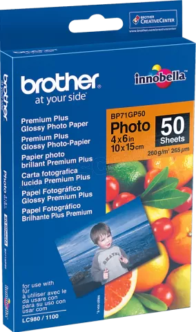 Photo de Papier Photo Brillant Brother 260g/m² - 50 feuilles 10x15cm