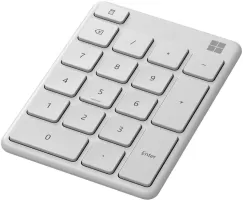 Photo de Pavé Numérique sans fil Bluetooth Microsoft Number Pad (Blanc)