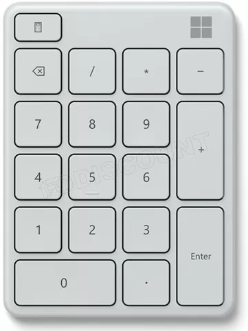 Photo de Pavé Numérique sans fil Bluetooth Microsoft Number Pad (Blanc)