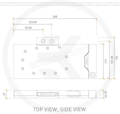 Photo de Plaque arrière Waterblock GPU Ekwb EK-Quantum Vector² RE RTX 3080/90 RGB (Noir)