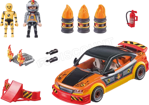 Photo de Playmobil 70551 Stuntshow - Stuntshow Voiture crash test avec mannequin