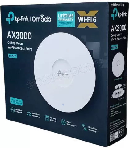 Photo de Point d'accès mural WiFi TP-Link Omada EAP653 (AX3000)