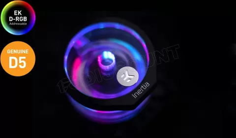 Photo de Pompe Watercooling Ekwb EK-Quantum Inertia D5 PWM RGB (Transparent)