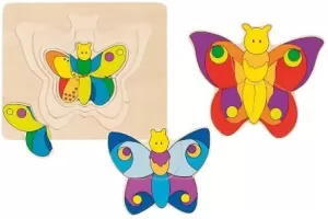 Photo de Puzzle en bois Goki - Papillons