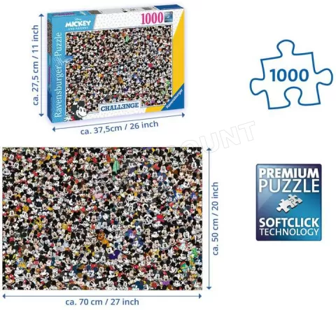 Photo de Puzzle Ravensburger - Challenge : Mickey Mouse (1000 pièces)