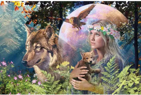 Photo de Puzzle Ravensburger - Loups au Clair de Lune (3000 pièces)