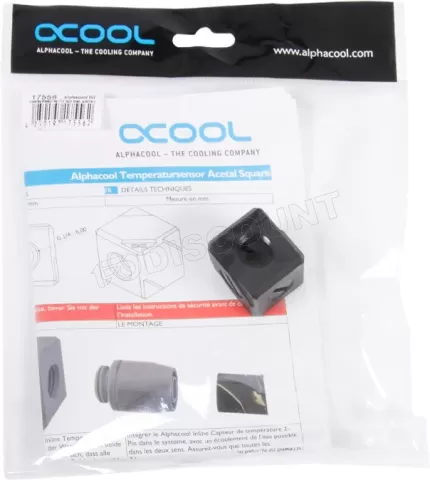 Photo de Raccord 4 voies pour G1/4 Alphacool Eiszapfen connection terminal (Noir)