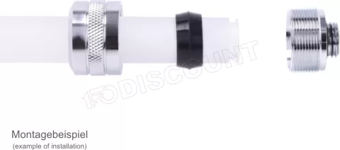 Photo de Raccord à compression pour Tube Ø13mm Alphacool Eiszapfen Pro (Argent)