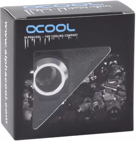 Photo de Raccord à compression pour Tube Ø13mm Alphacool Eiszapfen Pro (Argent)