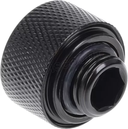 Photo de Raccord à compression pour Tube Ø16mm - G1/4 Alphacool Eiszapfen (Noir)