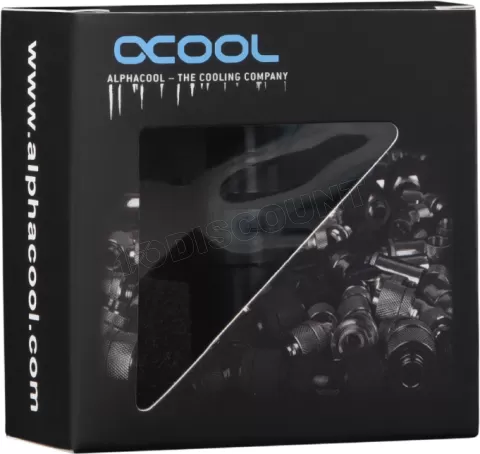 Photo de Raccord autobloquant Alphacool Eiszapfen Quick Coupling Mâle (Noir)