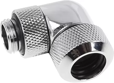 Photo de Raccord coudé à compression pour Tube Ø13mm - G1/4 Alphacool Eiszapfen (Argent)