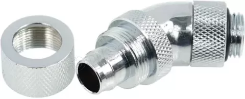Photo de Raccord rotatif à 45° à compression pour G1/4 Alphacool HF (Argent)